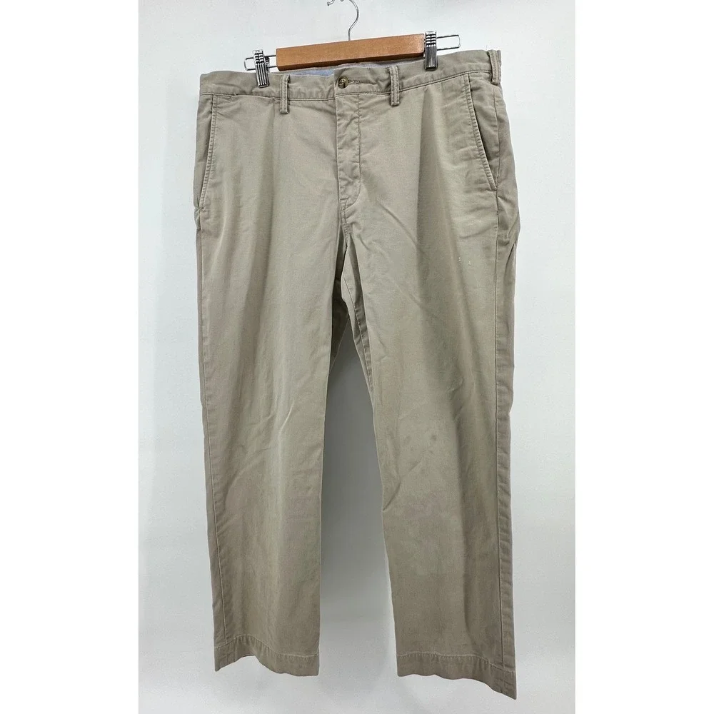 Polo Ralph Lauren Mens Stretch Straight Fit‎ Chino Pants Khaki Tan 36/30 36x30